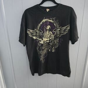 Vintage 2007 Jimi Hendrix Winged Graphic Tee size Large- Rock, Festival, Grunge